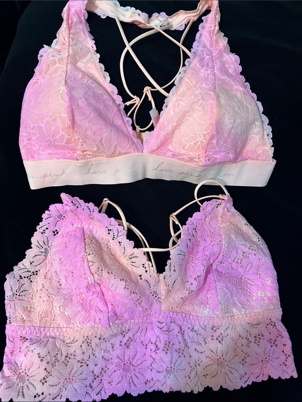 PINK Victoria’s Secret Bralettes Lot of 2 XL